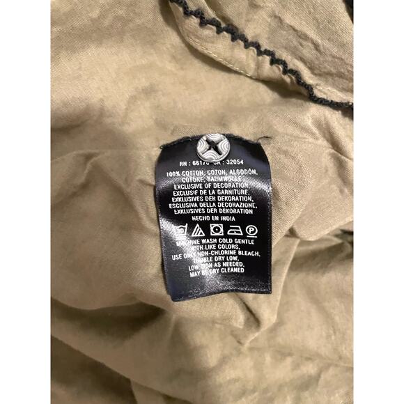 Anthropologie Postmark Size 2 Olive Green Dress Black Bubbled Bands Sleeveless - Picture 4 of 6